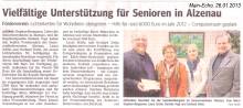 Presseartikel Januar 2013 Main-Echo, Vielfältige Unterstützung für Senioren in Alzenau