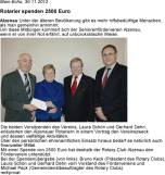 Rotarier spenden 2500 Euro, Main-Echo 30.11.2012